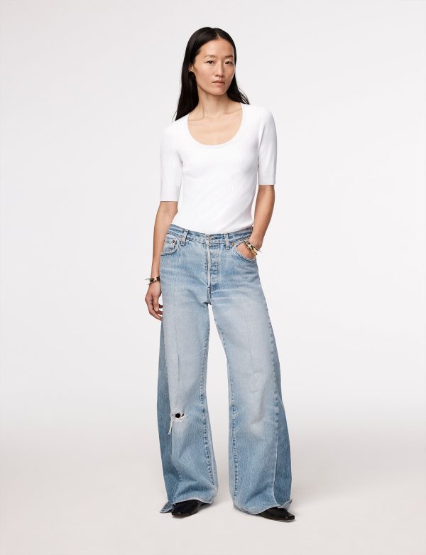 Ribbed Scoopneck Knit