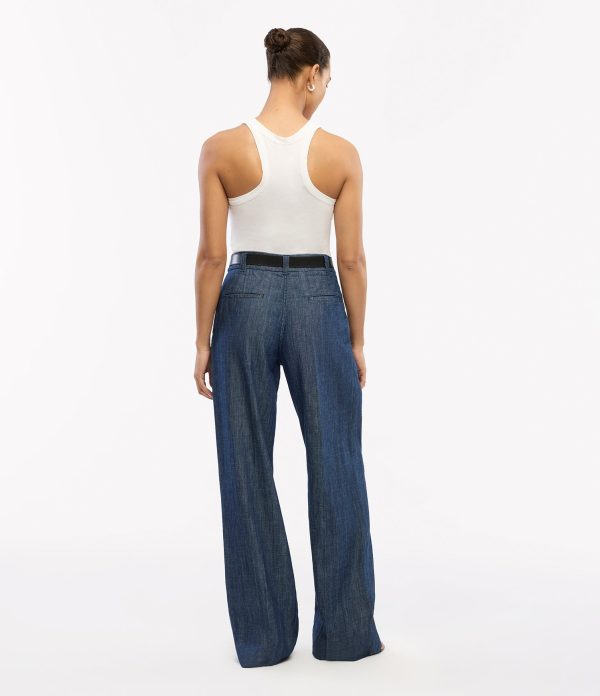 Chambray Relaxed Wide Leg Pant - Image 4