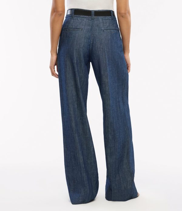 Chambray Relaxed Wide Leg Pant - Image 5