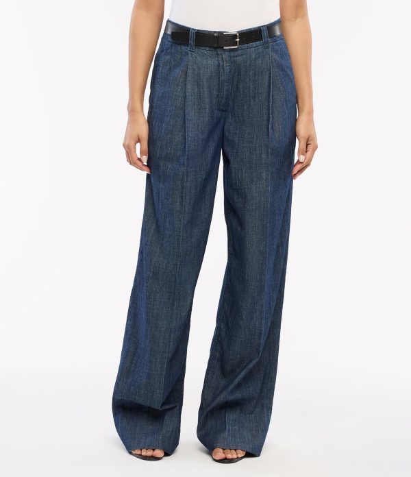 Chambray Relaxed Wide Leg Pant - Image 6