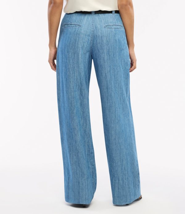 Chambray Relaxed Wide Leg Pant - Image 11