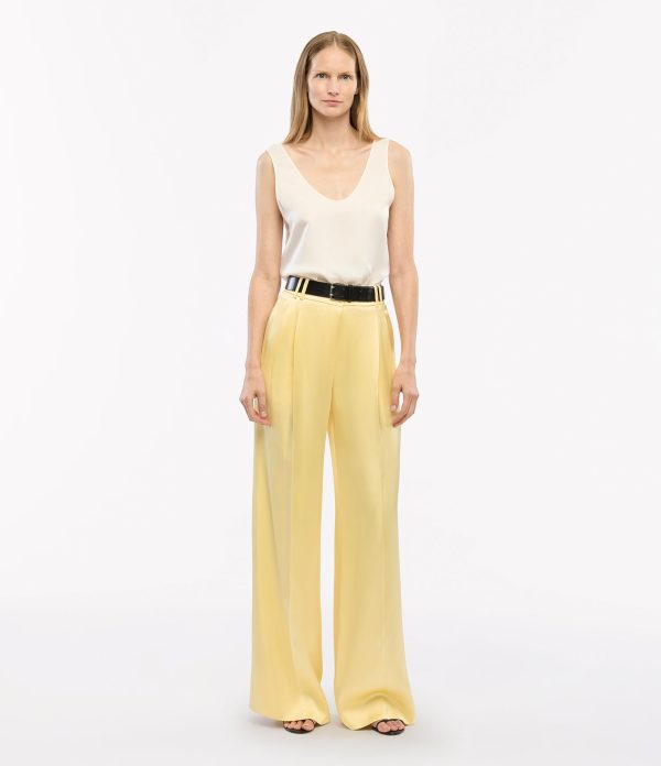 Satin Pleated Trouser