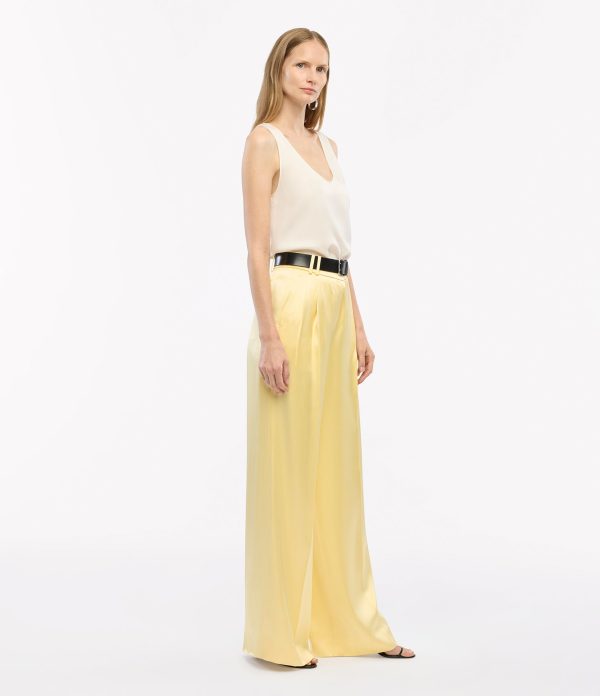 Satin Pleated Trouser - Image 3