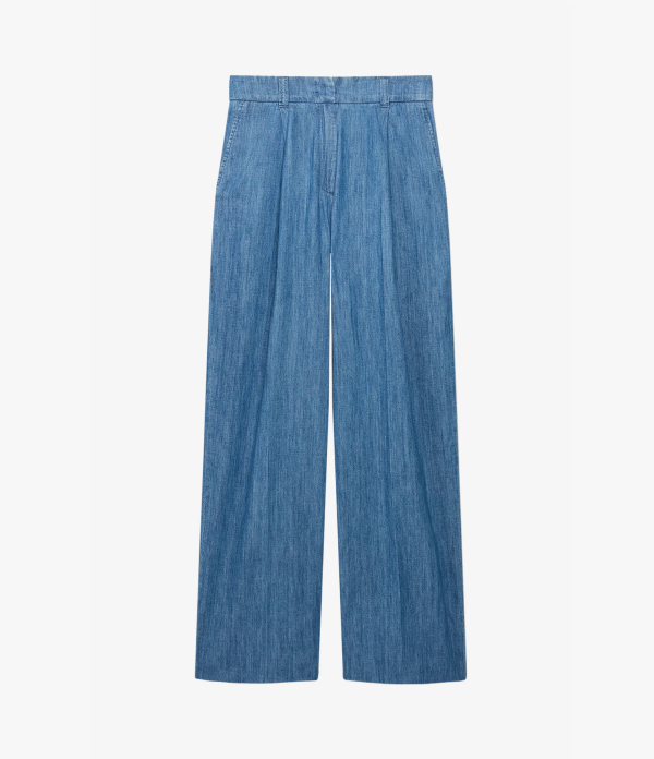 Chambray Relaxed Wide Leg Pant - Image 13
